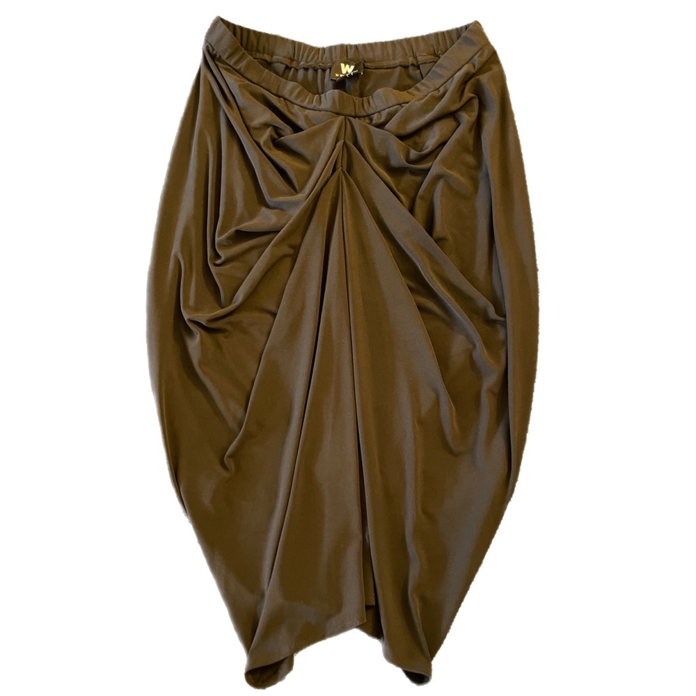 v-waist ruched pencil skirt